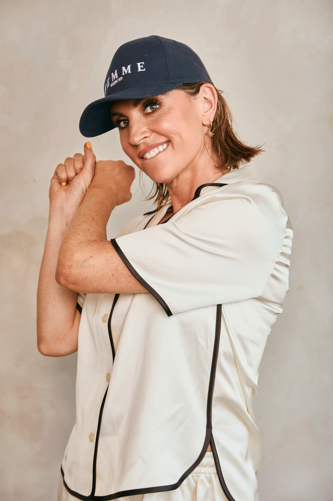 The Femme Country Signature Cap in Navy - Image 3